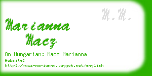 marianna macz business card